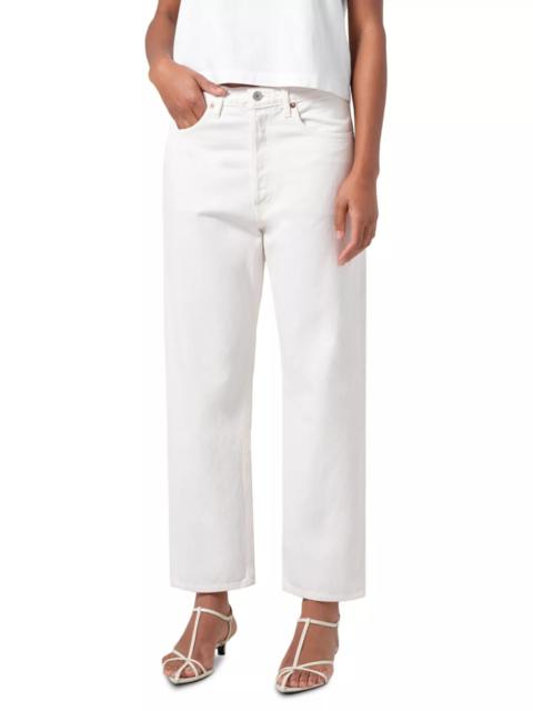 AGOLDE 90's Mid Rise Cropped Straight Leg Jeans in Fortune Cookie