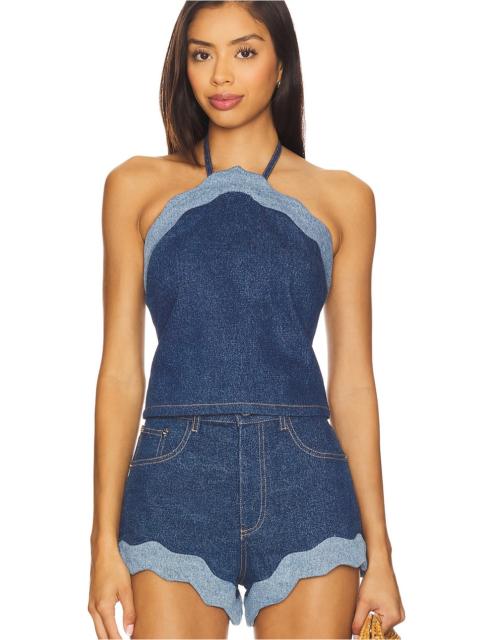 RETROFÊTE Rhonda Denim Top