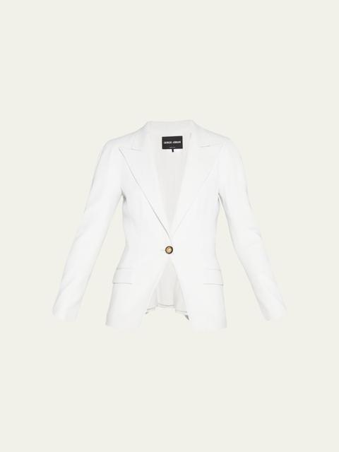 GIORGIO ARMANI Viscose Cady Single-Breasted Blazer