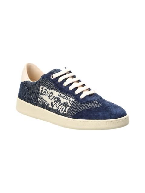 FERRAGAMO Ferragamo Achille Denim & Suede Sneaker