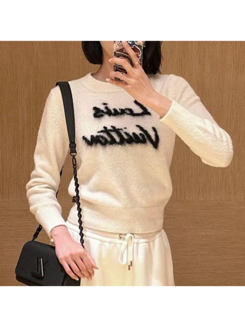 Louis Vuitton Louis Vuitton cashmere knit top with logo lettering