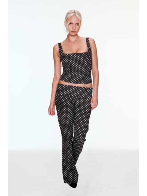 miaou ALBA PANT - BLACK AND WHITE POLKA DOT