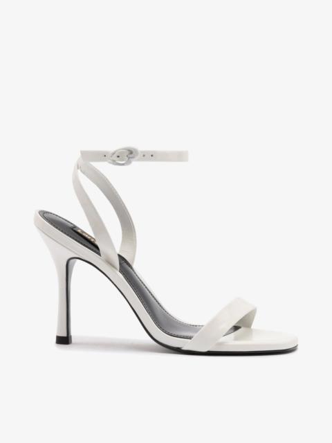 Larroudé Veronina Sandal In White Patent Leather