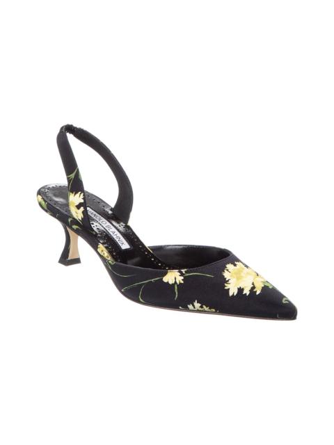 Manolo Blahnik Manolo Blahnik Carolyne 70 Satin Slingback Pump