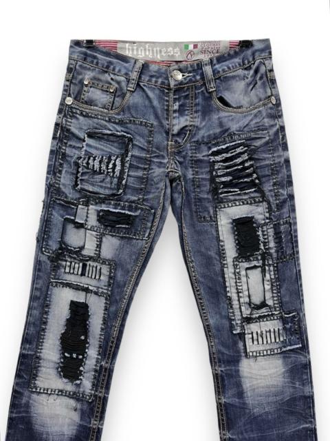 Other Designers Other - 🔥HIGHNESS Handmade Punk Grunge Boro Patchwork SlimFit Denim