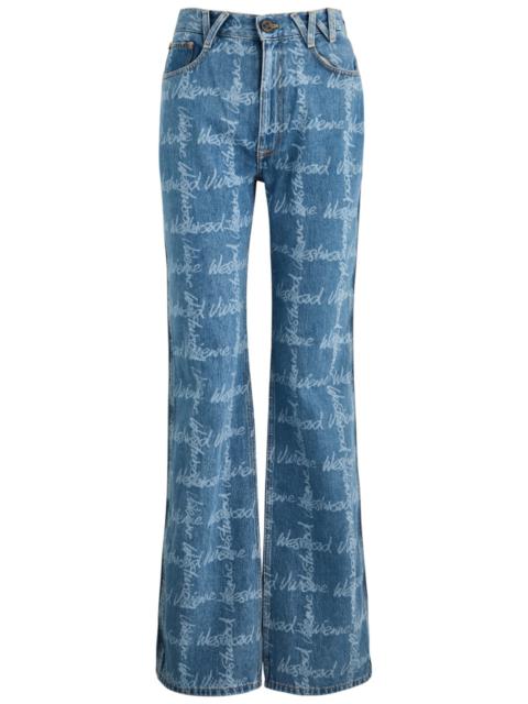 Vivienne Westwood Ray Monogrammed Flared-leg Jeans