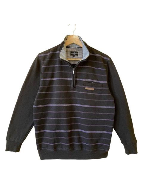 Other Designers Mario Valentino - 90’s Claudio Valentino Small Logo Halfzip Sweatshirt Size M