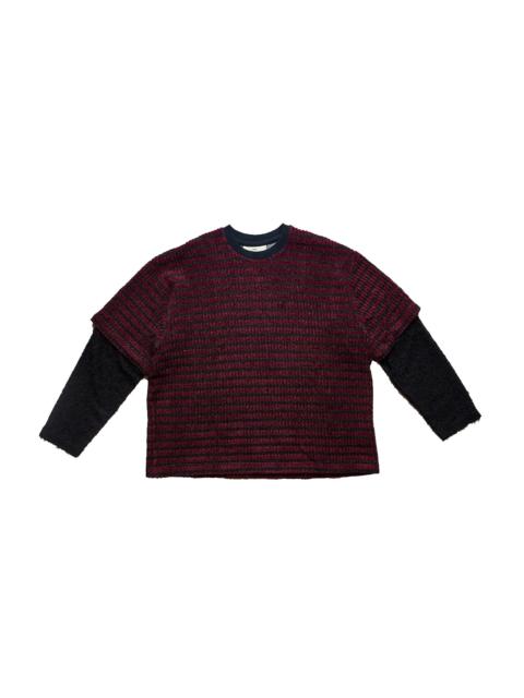 Song for the Mute Song For The Mute Double Layered Sleeves Pullover Red