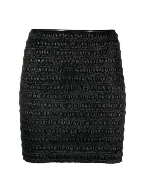 Nanushka Ceara smocked mini skirt