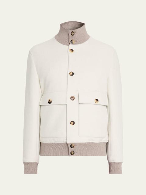 Brunello Cucinelli Men's Wool Button-Front Jacket