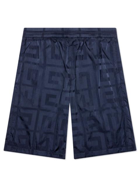 Givenchy 4G SHINY BERMUDA SHORTS - NAVY