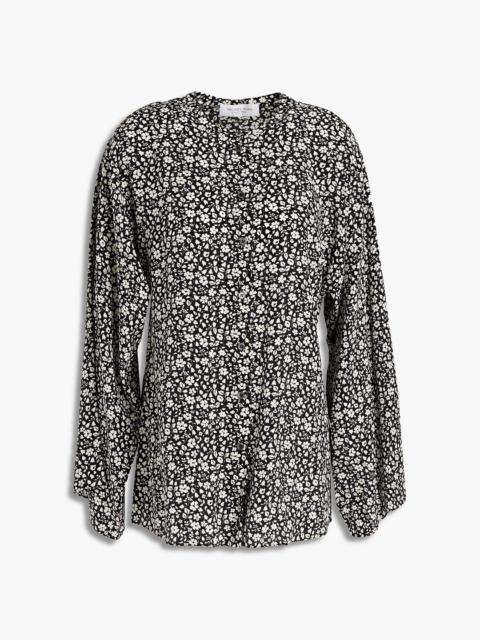 MICHAEL KORS COLLECTION Floral-print silk crepe de chine blouse