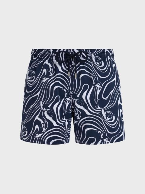 Vilebrequin MEN STRETCH SHORT SWIM SHORTS ORCAS
