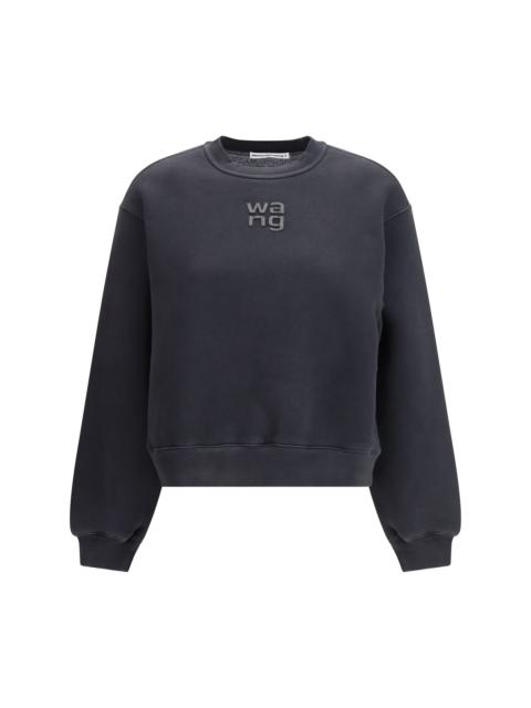 Alexander Wang Alexander Wang Women Crystal Hotfix Logo Sweatshirt