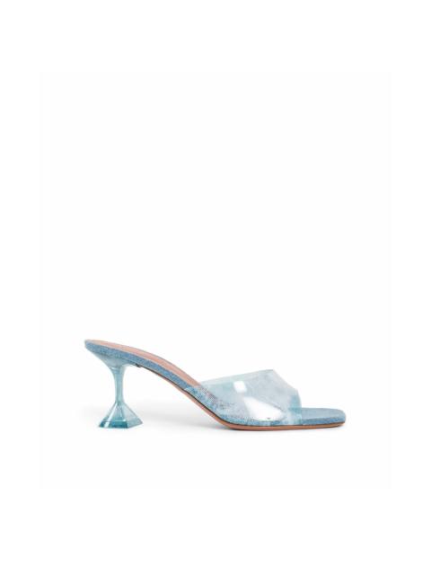 Amina Muaddi Lupita Glass Pvc Denim Mules Women
