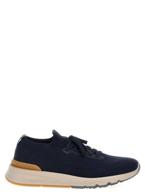 Brunello Cucinelli Knitted Sneakers Blue