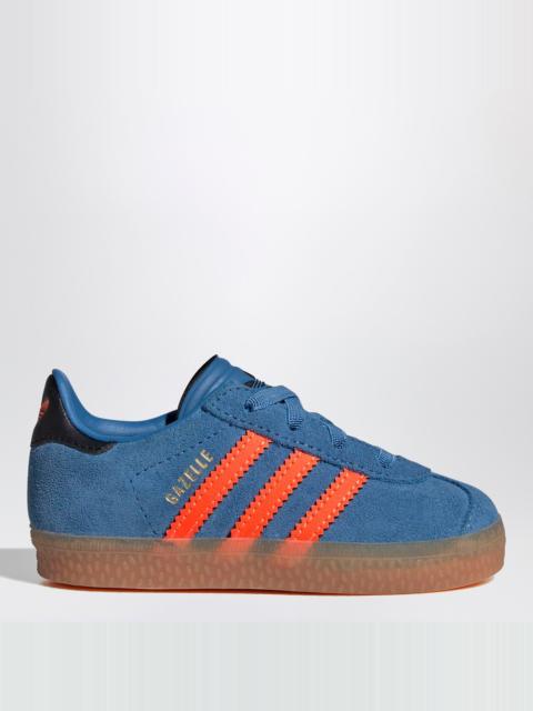 adidas Originals Gazelle Focus Blue/Solar Orange Sneaker with elasticated laces