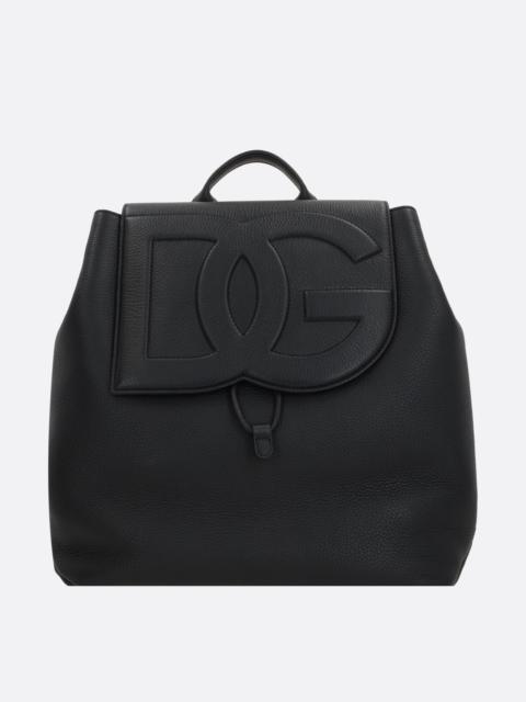 Dolce & Gabbana DG EMBROIDERED GRAINY LEATHER BACKPACK