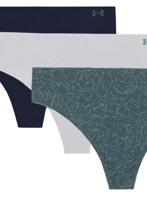 Under Armour Under Armour Women's Pure Stretch No Show Printed Thong - 3 Pack