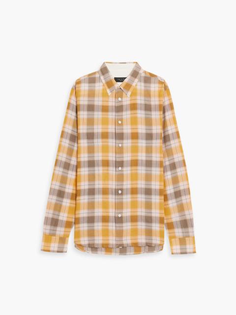 rag & bone Beach checked crinkled cotton and TENCEL™-blend shirt