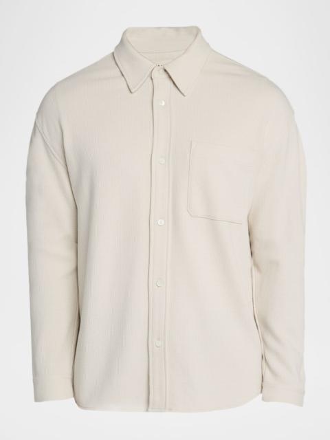 FRAME Men's Cotton Waffle Texture Button-Down Shirt