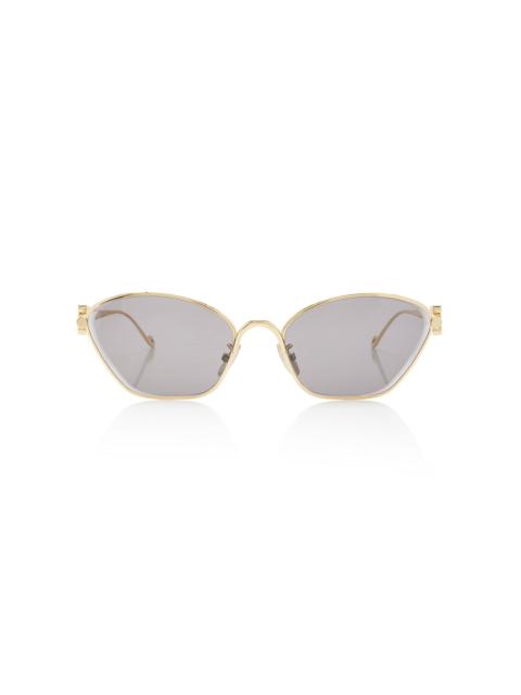 Loewe Hexagonal-Frame Metal Sunglasses gold