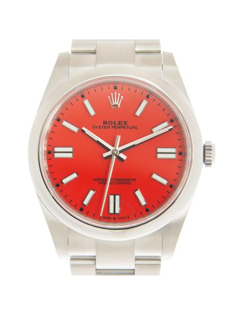 ROLEX Rolex Oyster Perpetual 41 Automatic Coral Red Dial Men's Watch 124300CRLRDSO