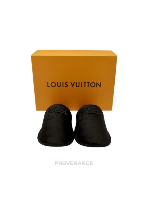 Louis Vuitton Slipper - Script Embroidered Black