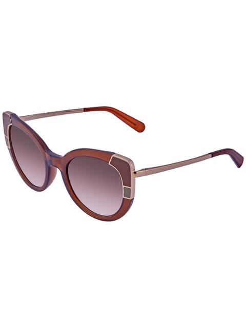 FERRAGAMO Salvatore Ferragamo Brown Gradient Cat Eye Ladies Sunglasses SF890S 210 52