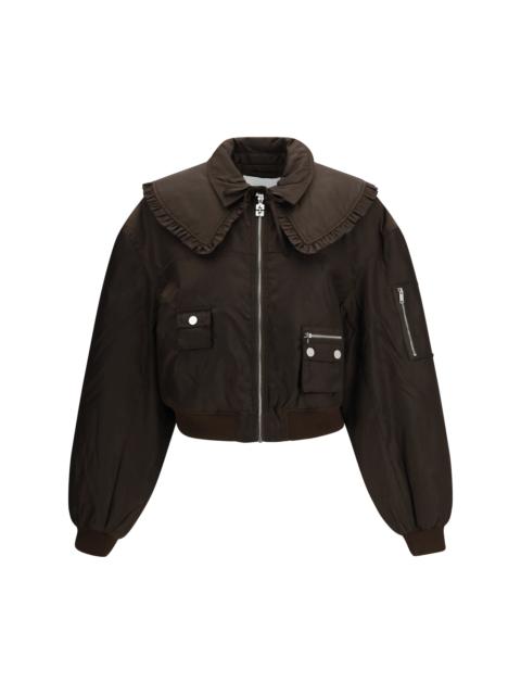 GANNI Ganni Duchesse Nylon Bomber Jacket