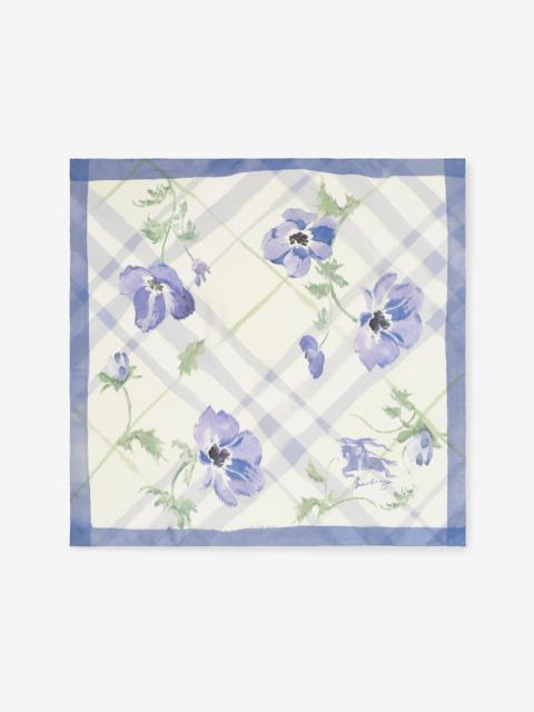Burberry Watercolour Check Silk Scarf