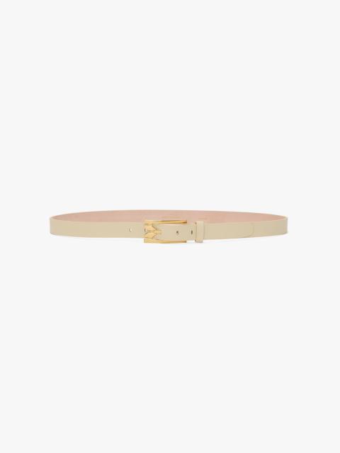 Victoria Beckham Pin-Buckle Belt In Ivory Smooth Leather