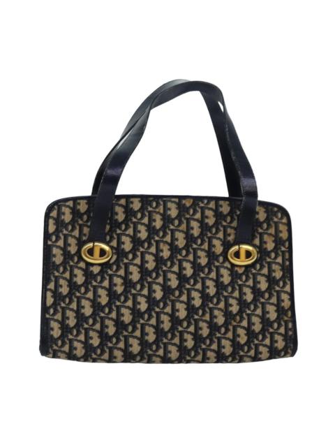 DIOR Trotter Canvas Hand Bag Canvas Navy