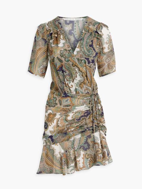 VERONICA BEARD Dakota ruffled paisley-print silk-chiffon mini dress