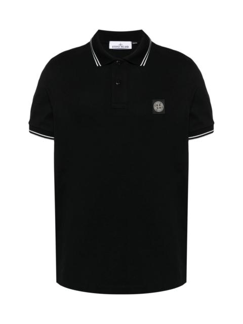 Stone Island Logo cotton polo shirt