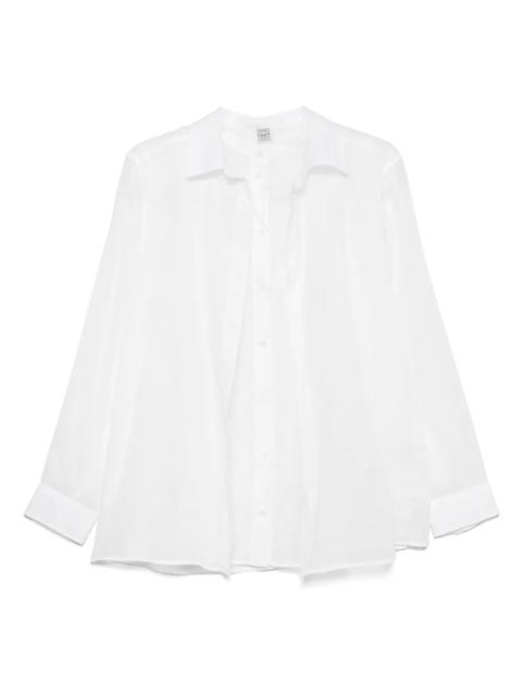 TOTEME Double Collar Shirt in White