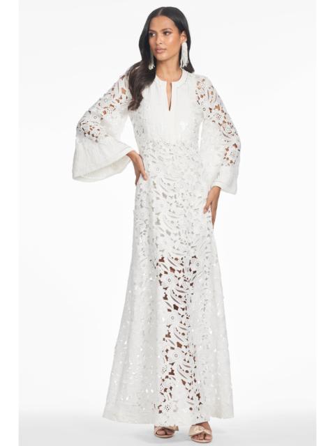 SACHIN & BABI CYNTHIA GOWN - WHITE