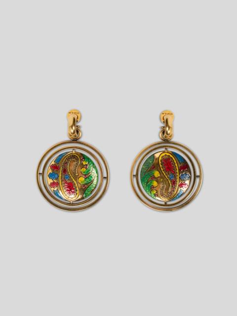 Etro DROP EARRINGS WITH PAISLEY BUTTON