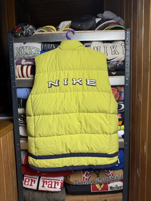 Nike Vintage Nike reversible puffer vest spell out big logo rare