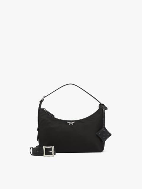 MCM Aren Hobo in Recycled Nylon and Monogram Print Leather