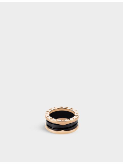 BVLGARI B.zero1 18ct rose-gold and ceramic ring