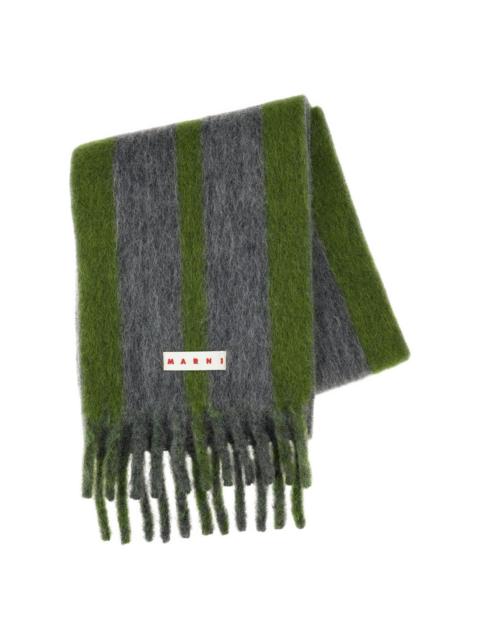 Marni Contrasting double stripe scarf