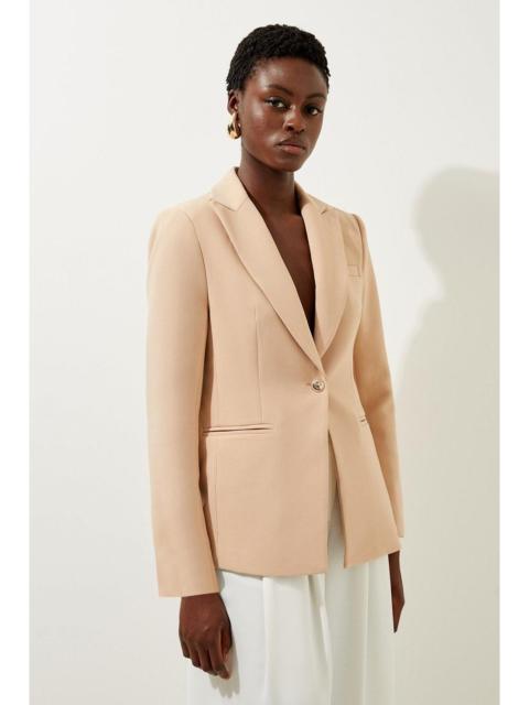 KAREN MILLEN Compact Stretch Essential Single Breasted Tailored Blazer