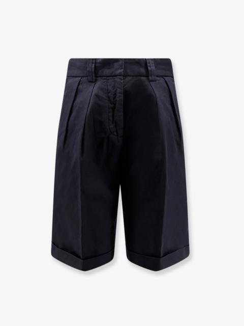 Aspesi Aspesi Cotton and Linen Shorts Blue Women