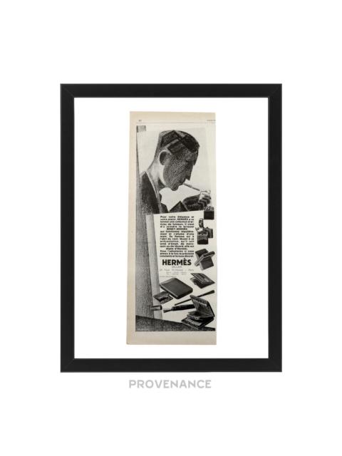 Hermes Antique Vintage Newsprint Ad - HERMÈS SELLIER