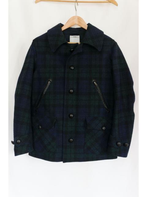 visvim Blackwatch tartan tweed coat