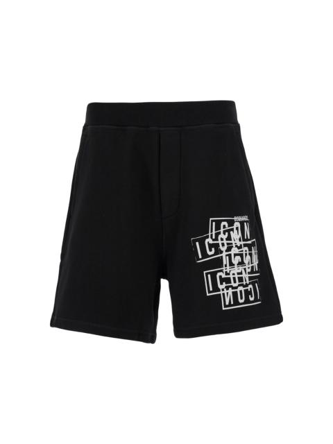 Bermuda Shorts With Icon Logo Print