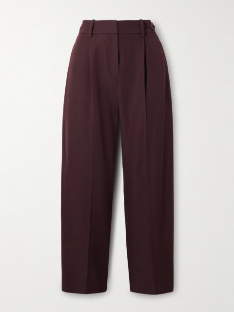 Brunello Cucinelli Pleated Wool And Cotton-blend Twill Tapered Pants