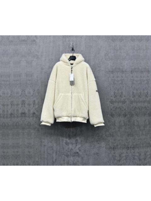 BALENCIAGA Balenciaga Logo Sheepskin Teddy Jacket