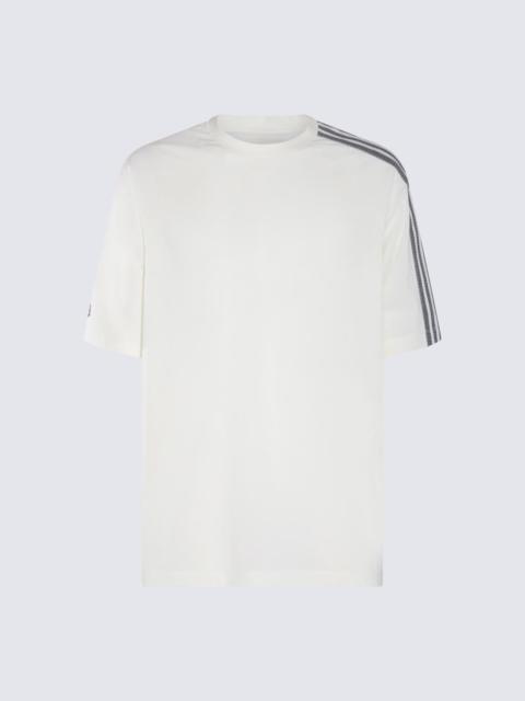 Y-3 ADIDAS WHITE AND GREY COTTON T-SHIRT